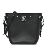 Calfskin Nano Lockme Bucket Black