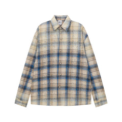 Vale Valley Retro Plaid Rhinestone Oversized Shirt Jacket