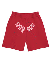 Sp5der Angel Number Sweatshorts Merlot
