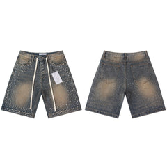 Vale Forever Retro Rhinestone Denim Shorts