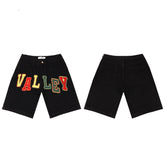 Vale Forever Rhinestone Embroidered Denim Shorts