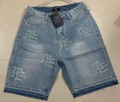 Mixed Emotions Denim Shorts Light Blue
