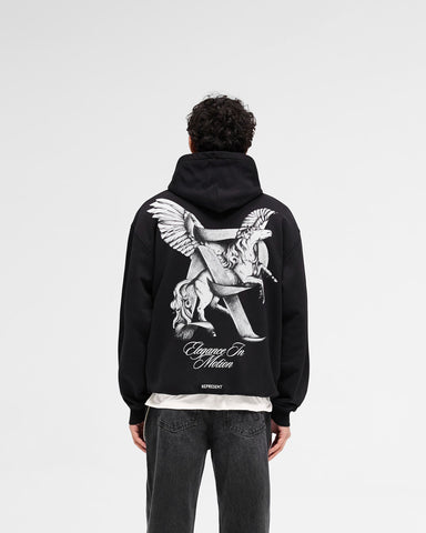 Elegance In Motion Hoodie - Jet Black