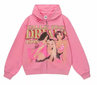 Vale Forever Dreams Zip Up Hoodie Pink