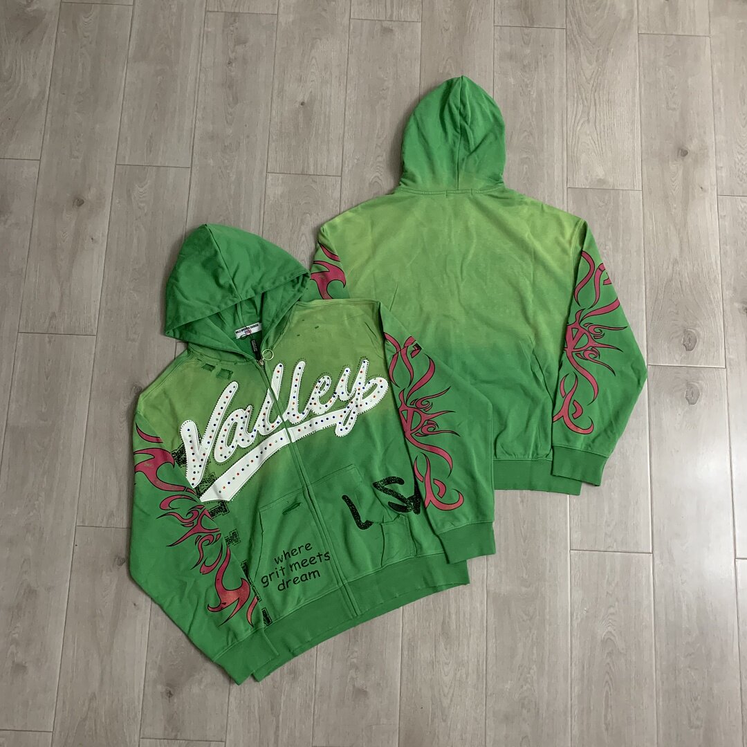 Vale Forever Inferno Zip Up Hoodie Green