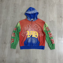 Vale Forever Looney Tunes Multicolor Zip Up Hoodie Red/Green