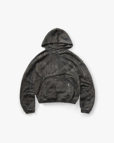 Initial Overdye Realtree® Oversized Hoodie - Overdyed Black