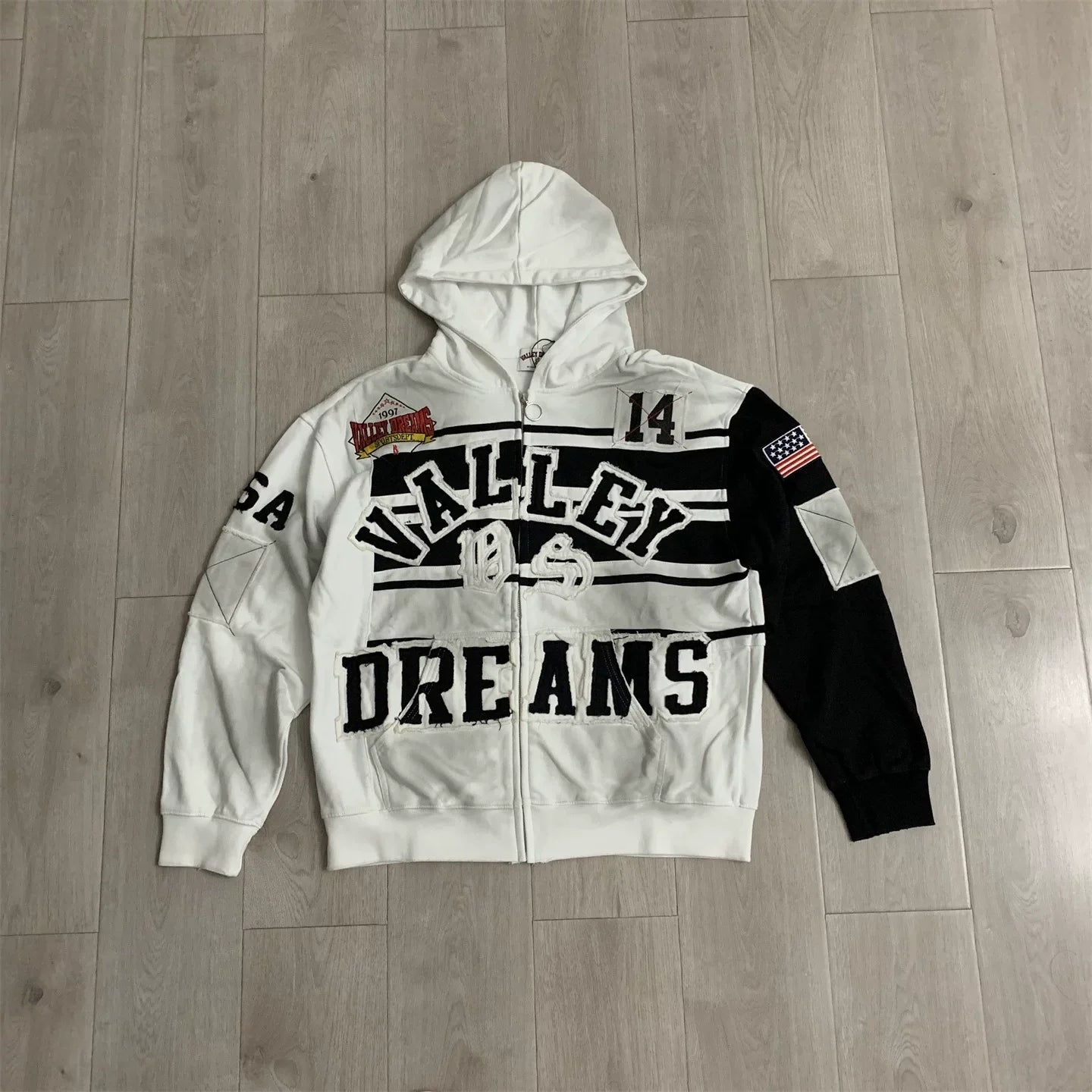 Vale Forever Collage Zip Up Hoodie Oreo