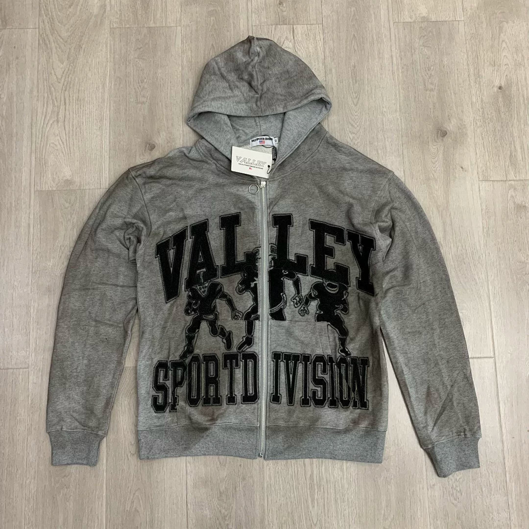 VALE VALLEY High Street Embroidered Zip Hoodie