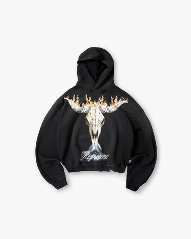 British Cowboys Hoodie - Stained Black