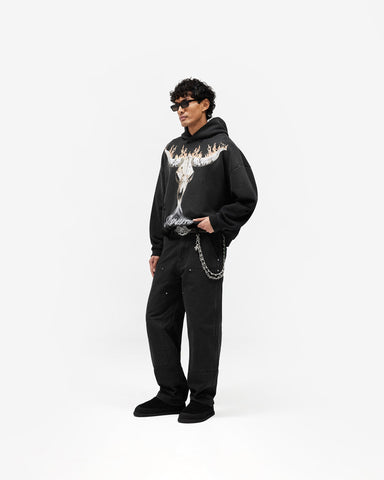British Cowboys Hoodie - Stained Black