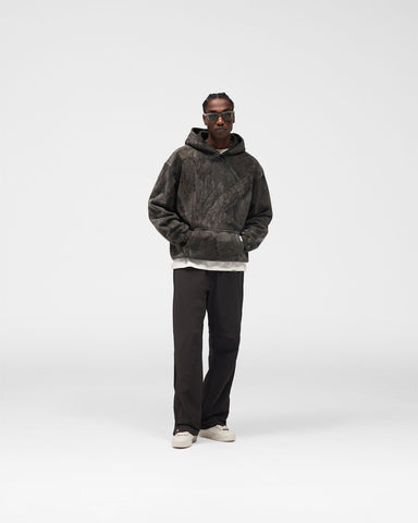 Initial Overdye Realtree® Oversized Hoodie - Overdyed Black