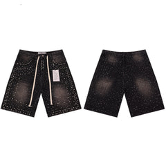 Vale Forever Retro Rhinestone Denim Shorts