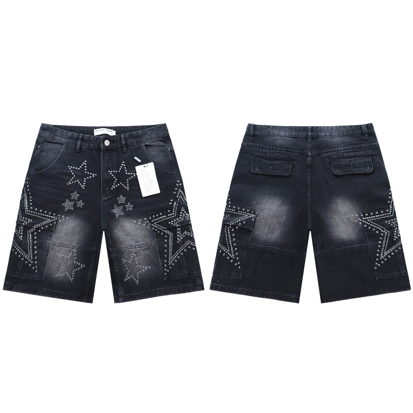 Vale Forever Retro Rhinestone Denim Shorts