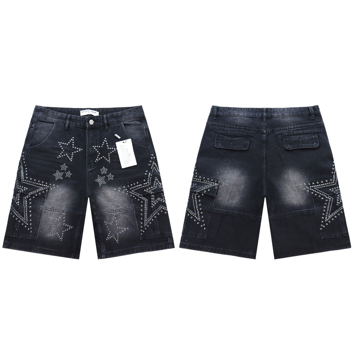 Vale Forever Retro Rhinestone Denim Shorts