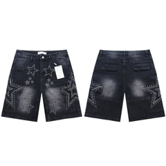 Vale Forever Retro Rhinestone Denim Shorts
