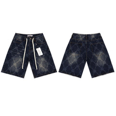Vale Forever Rhinestone Embroidered Denim Shorts