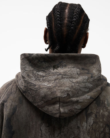 Initial Overdye Realtree® Oversized Hoodie - Overdyed Black