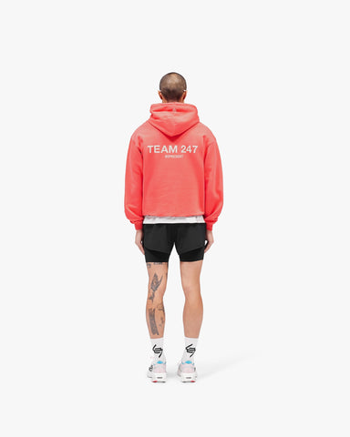 Team 247 Oversized Hoodie - Racing Red
